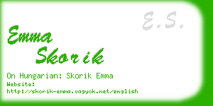 emma skorik business card